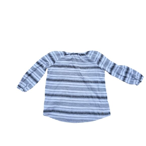 Striped Long-Sleeve Tassel Blouse By Merona S - Picture 2 of 5